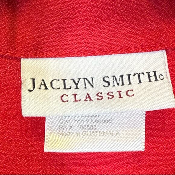 Jaclyn Smith Red Boxy Button Down Shirt Notched Collar. Size Large. Vintage - Picture 3 of 5